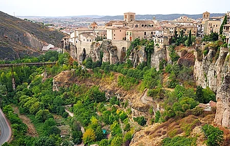Free download Spain City Building Trees Road Path Bridge Rocks Nature Sky Mountains Computer Wallpaper 4K Wallpaper, Wallpaper(s) website provided.