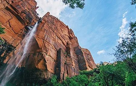 Free download Waterfall Park Landscape Rock Rock Formation Nature Computer Wallpaper 4K Wallpaper, Wallpaper(s) website provided.