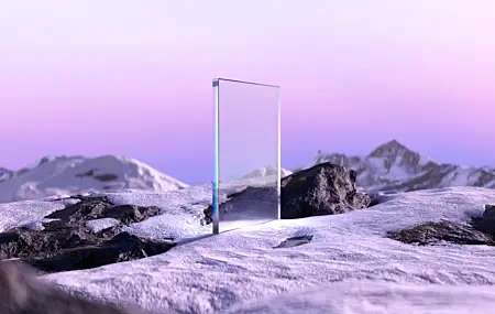 Free download Crystal Portal Nature Landscape Ice Snow Sky Rock Mountains Computer Wallpaper 8K Wallpaper, Wallpaper(s) website provided.