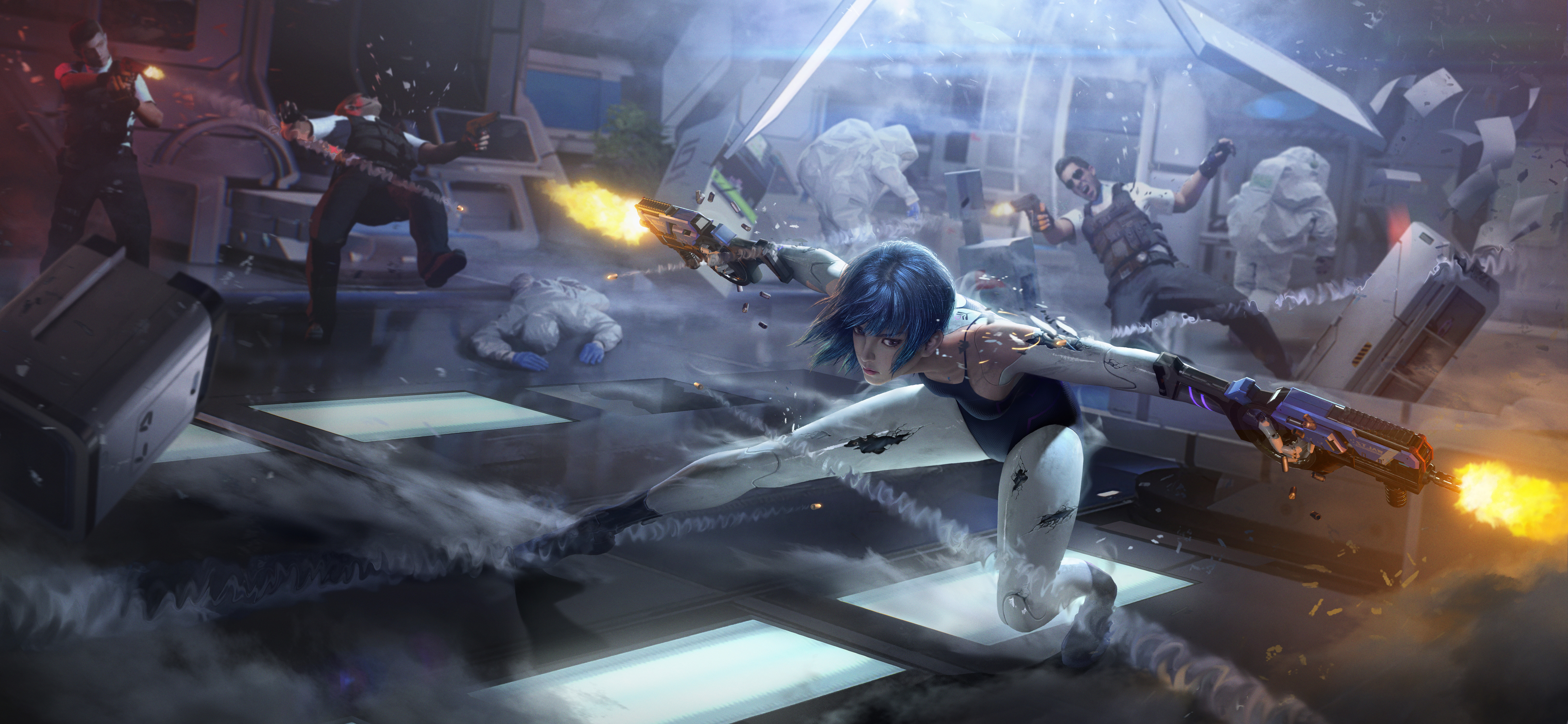 Free download Artist War Cyberpunk Cyber ​​Hunter Cyborg 4K Wallpaper, Wallpaper(s) website provided.