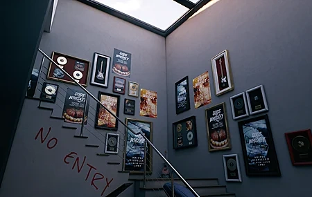 Free download Games Interior Stairs Photo Frames Guitar Musical Instruments Game CG Art Computer Wallpaper 4K Wallpaper, Wallpaper(s) website provided.