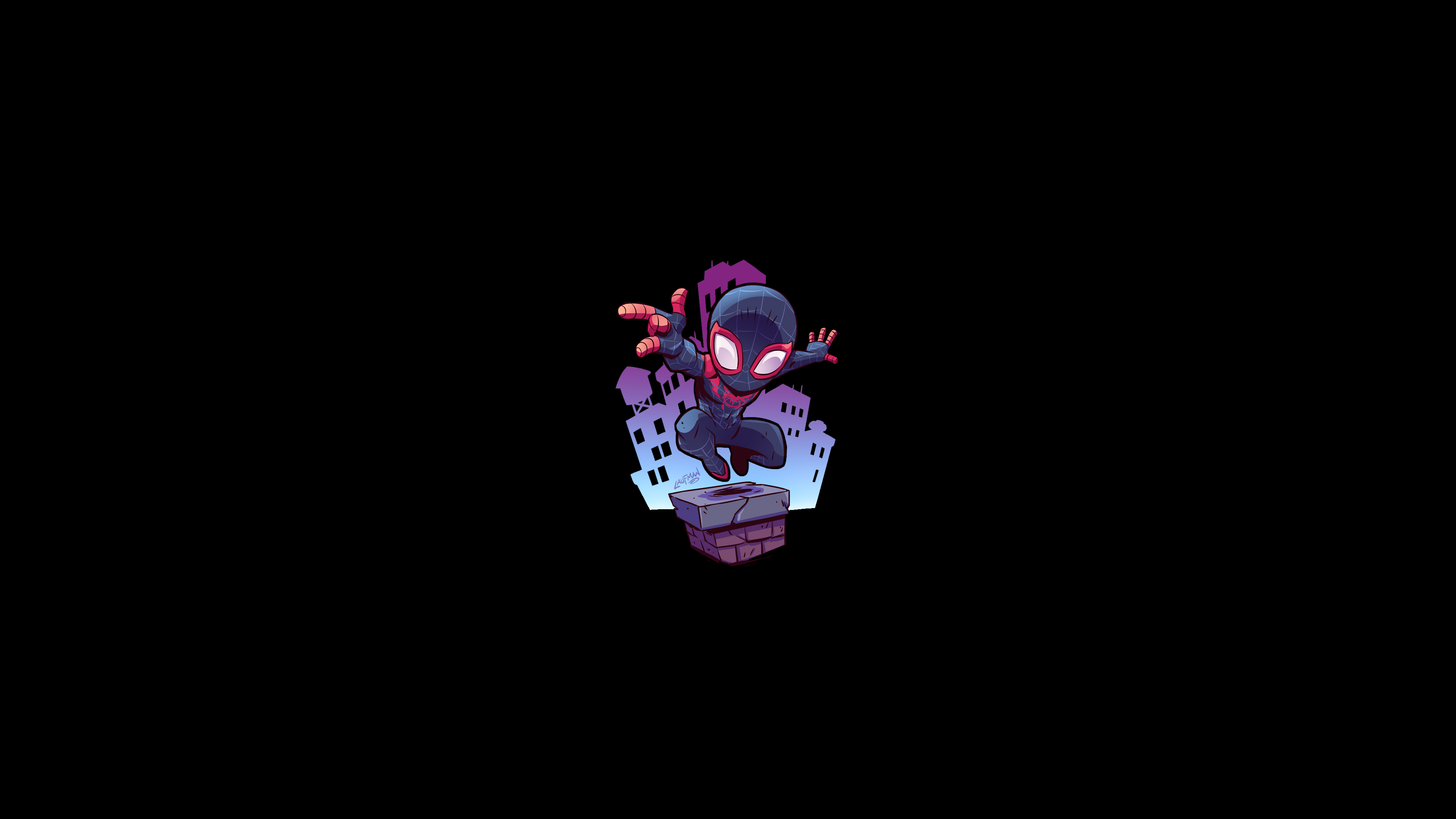 Free download Chibi Marvel Super Hero Spider-Man Minimalism 4K Wallpapers, Wallpaper(s) website provided.