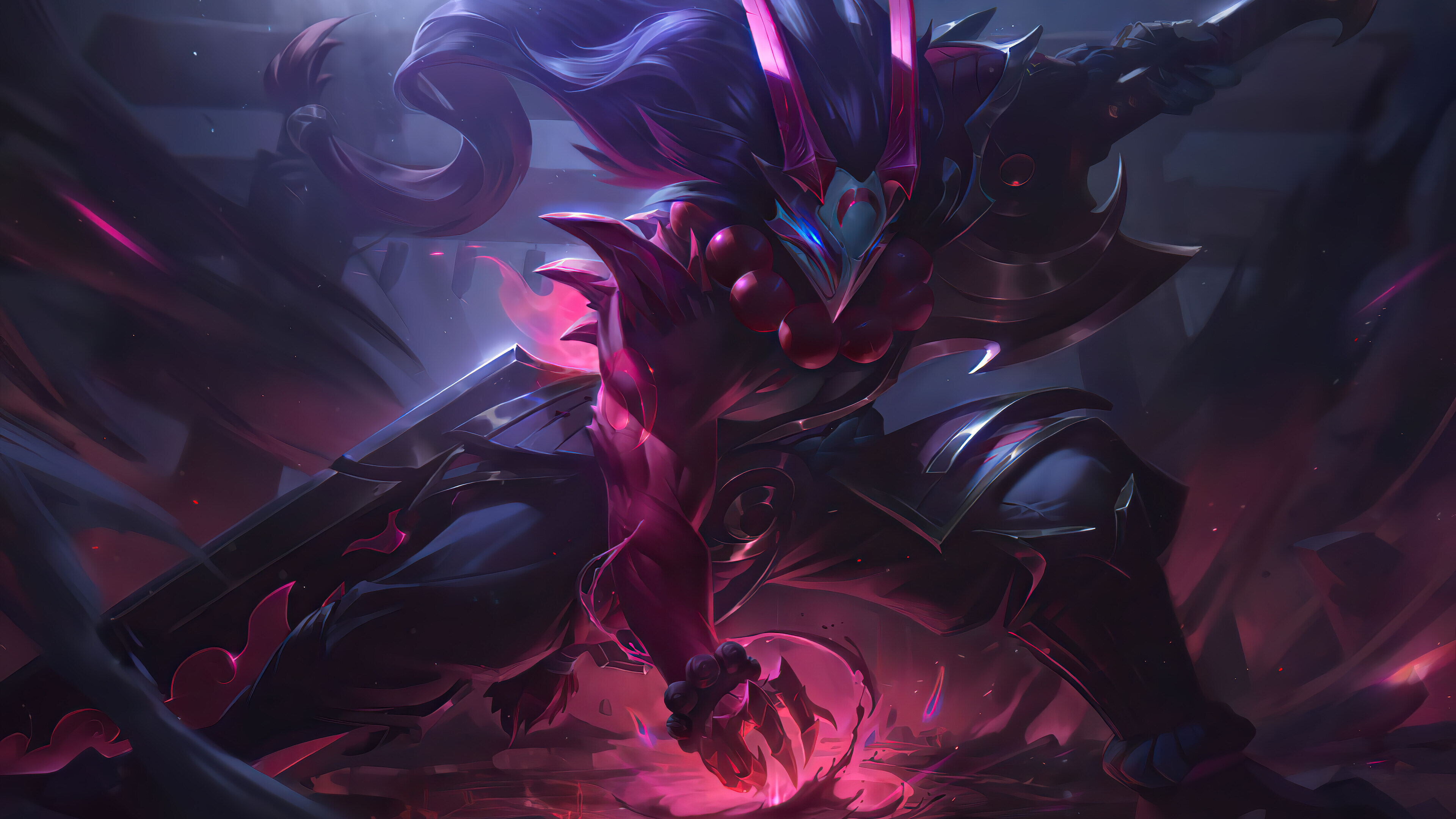 Free download Blood Moon League of Legends Game Moon Animation League of Legends AI Art 4K Wallpaper, Wallpaper(s) website provided.