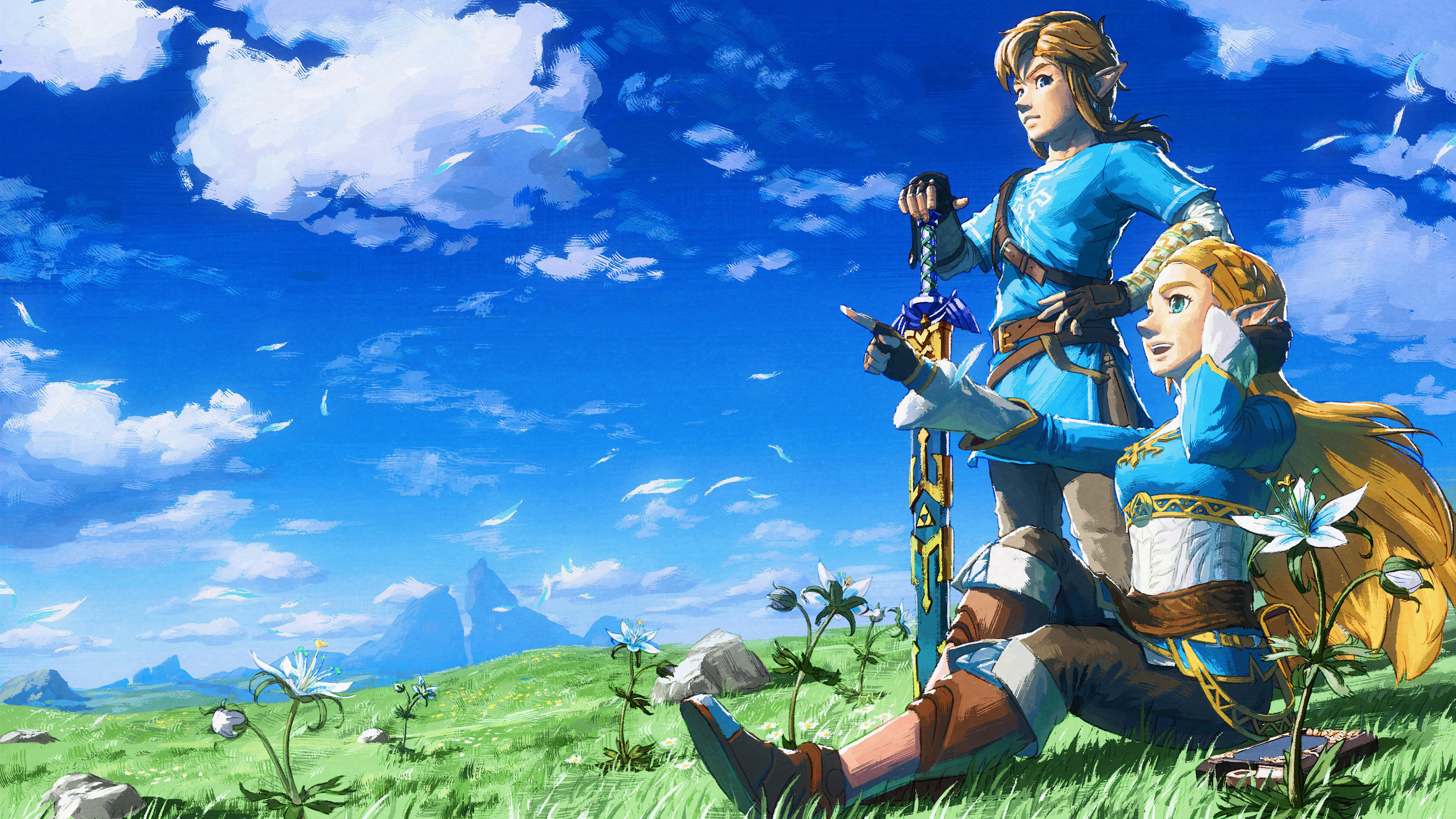 Free download Link Zelda Legend of Zelda Breath of Wild AI Art 4K Wallpaper, Wallpaper(s) website provided.