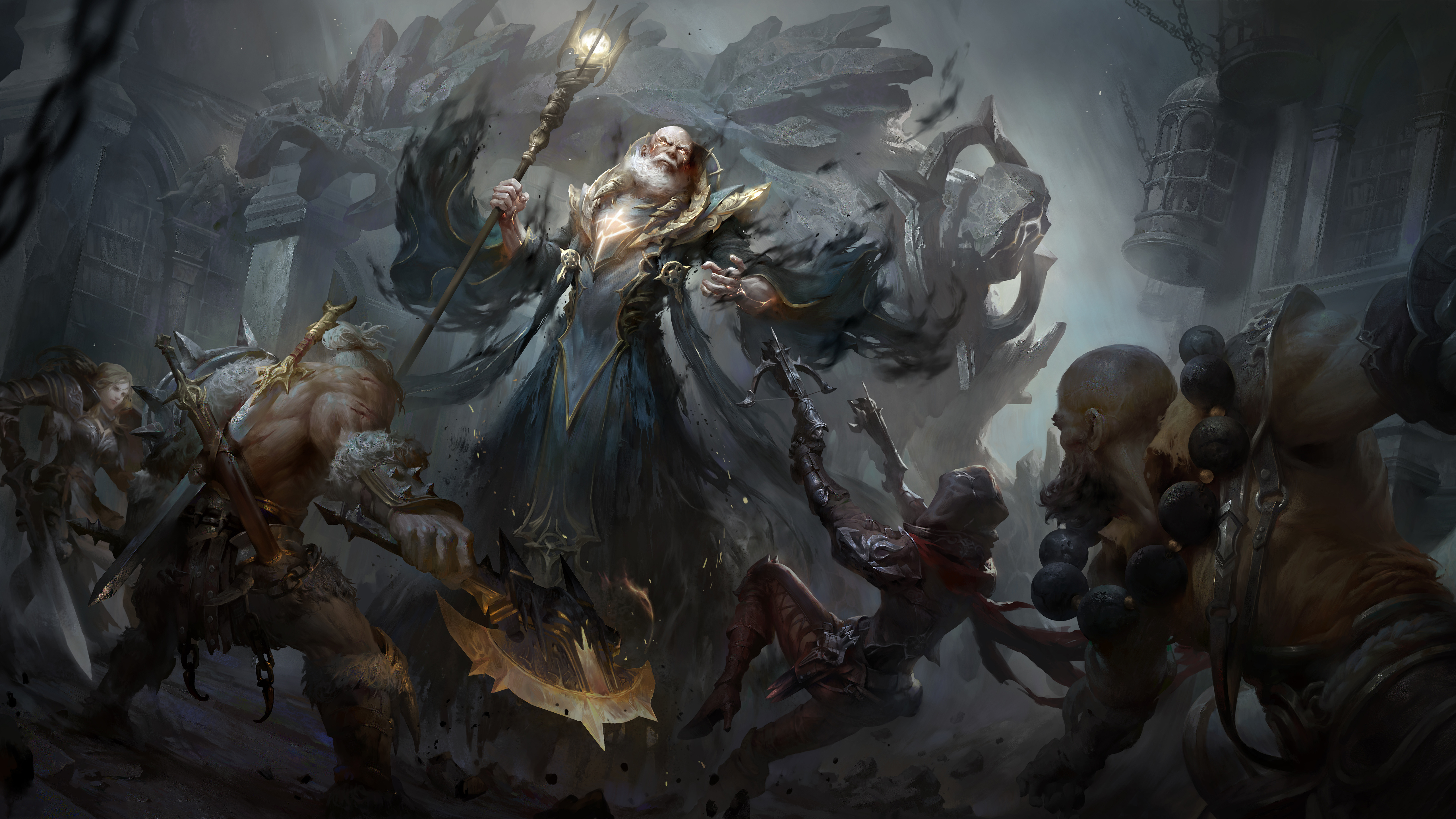 Free download Demon Hunter AI Art Diablo Blizzard Entertainment Monk Barbarian Games CG 4K Wallpaper, Wallpaper(s) website provided.