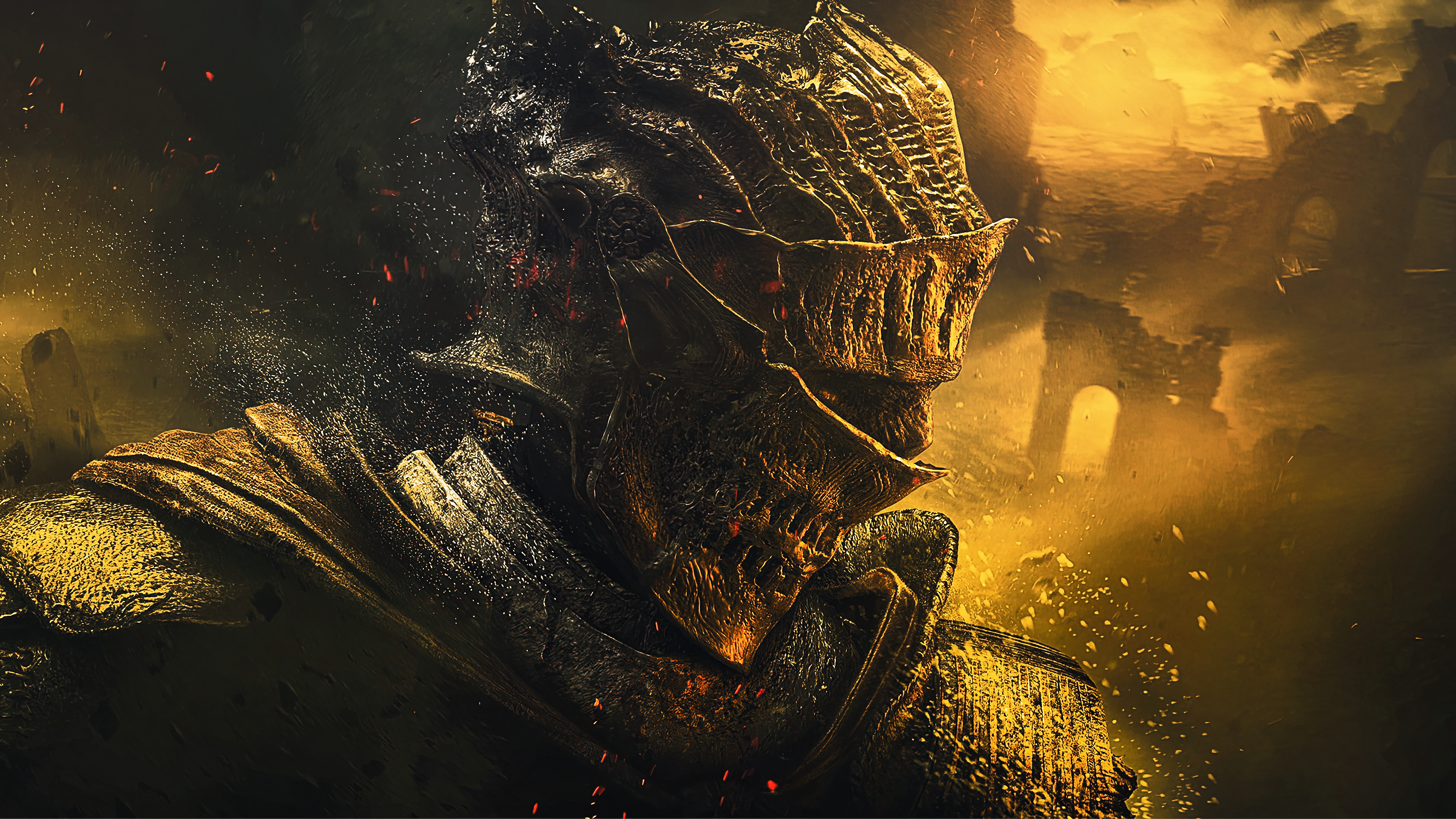 Free download Soul of Ashes Dark Souls Game CG Fantasy Art Armor 4K Wallpaper, Wallpaper(s) website provided.