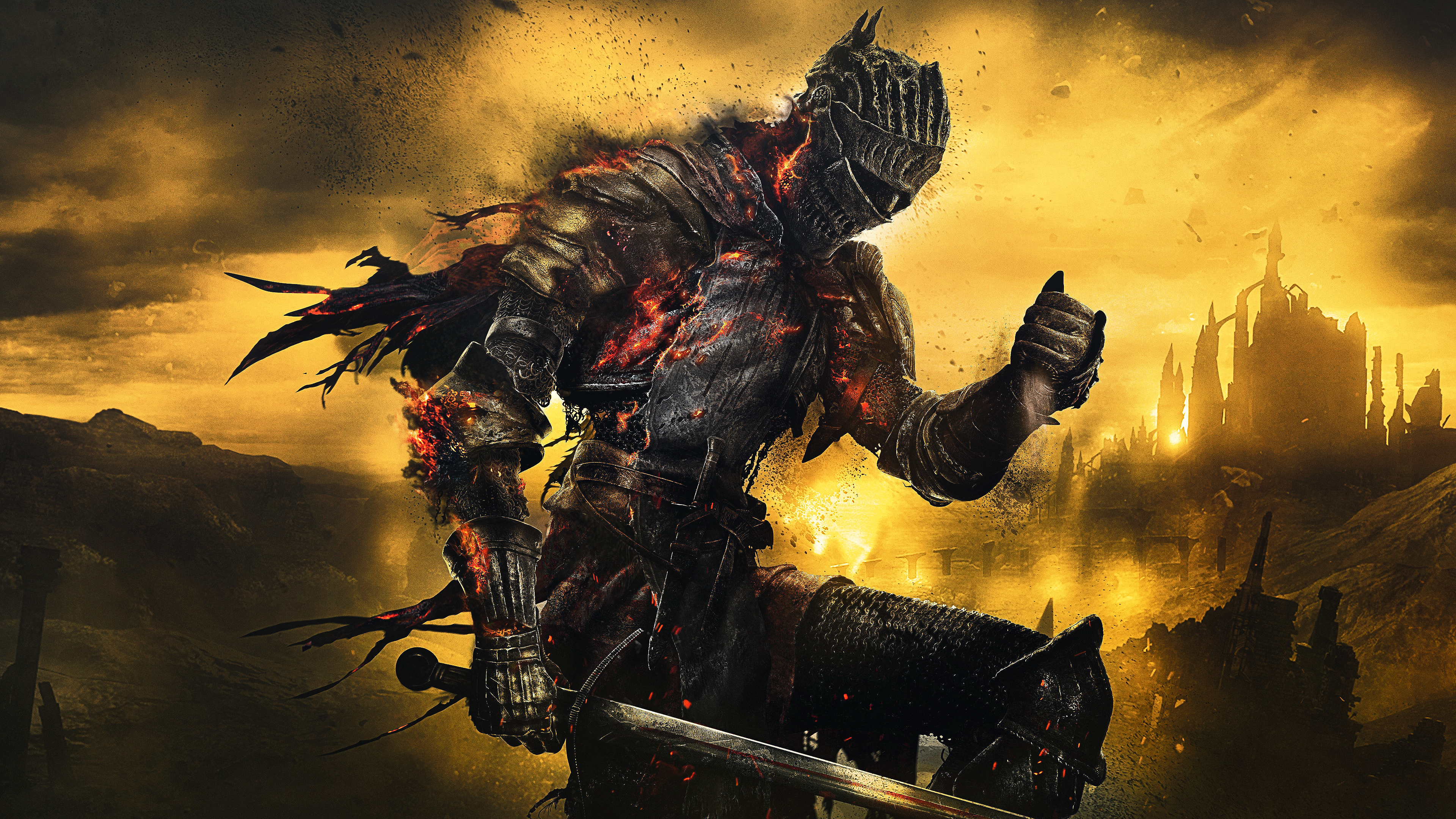 Free download Soul of Ashes Dark Souls Game CG Fantasy Art Sword Weapon Fantasy Armor Armor 4K Wallpaper, Wallpaper(s) website provided.