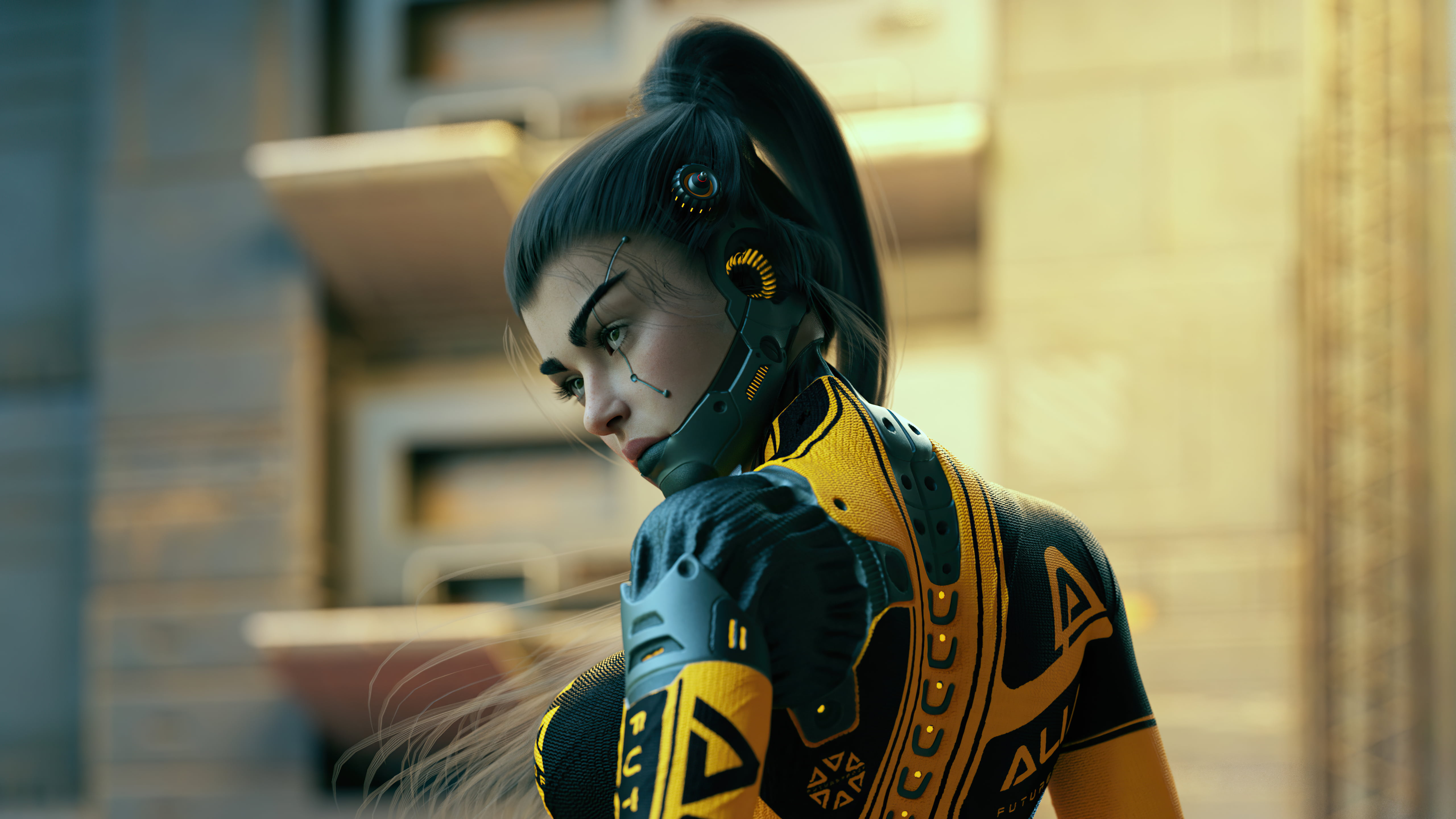 Free download AI Art Science Fiction Cyborg Art State 4K Wallpaper, Wallpaper(s) website provided.