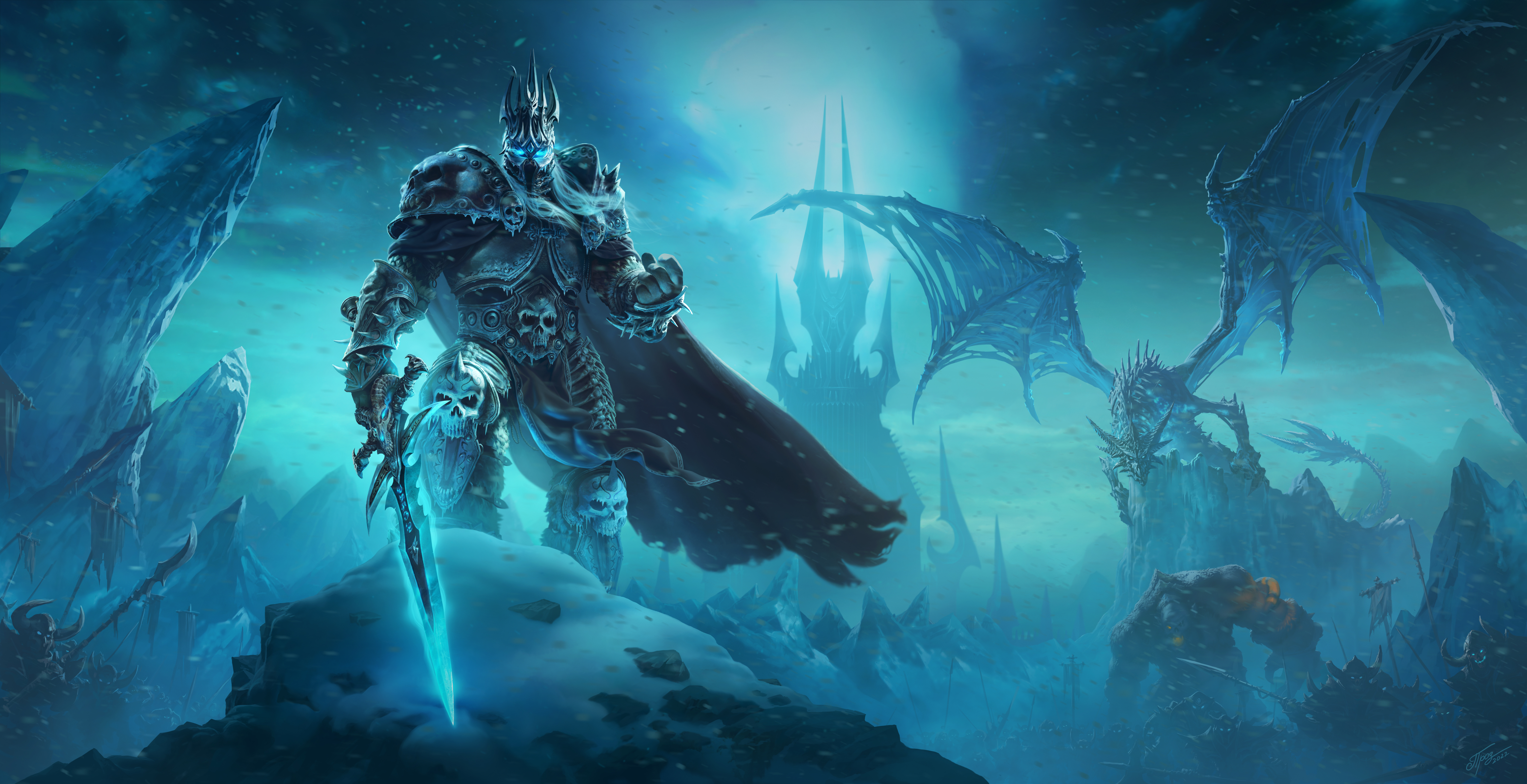 Free download Lich King Blizzard Entertainment Artworks World of Warcraft AI Art Game CG 8K Wallpaper, Wallpaper(s) website provided.