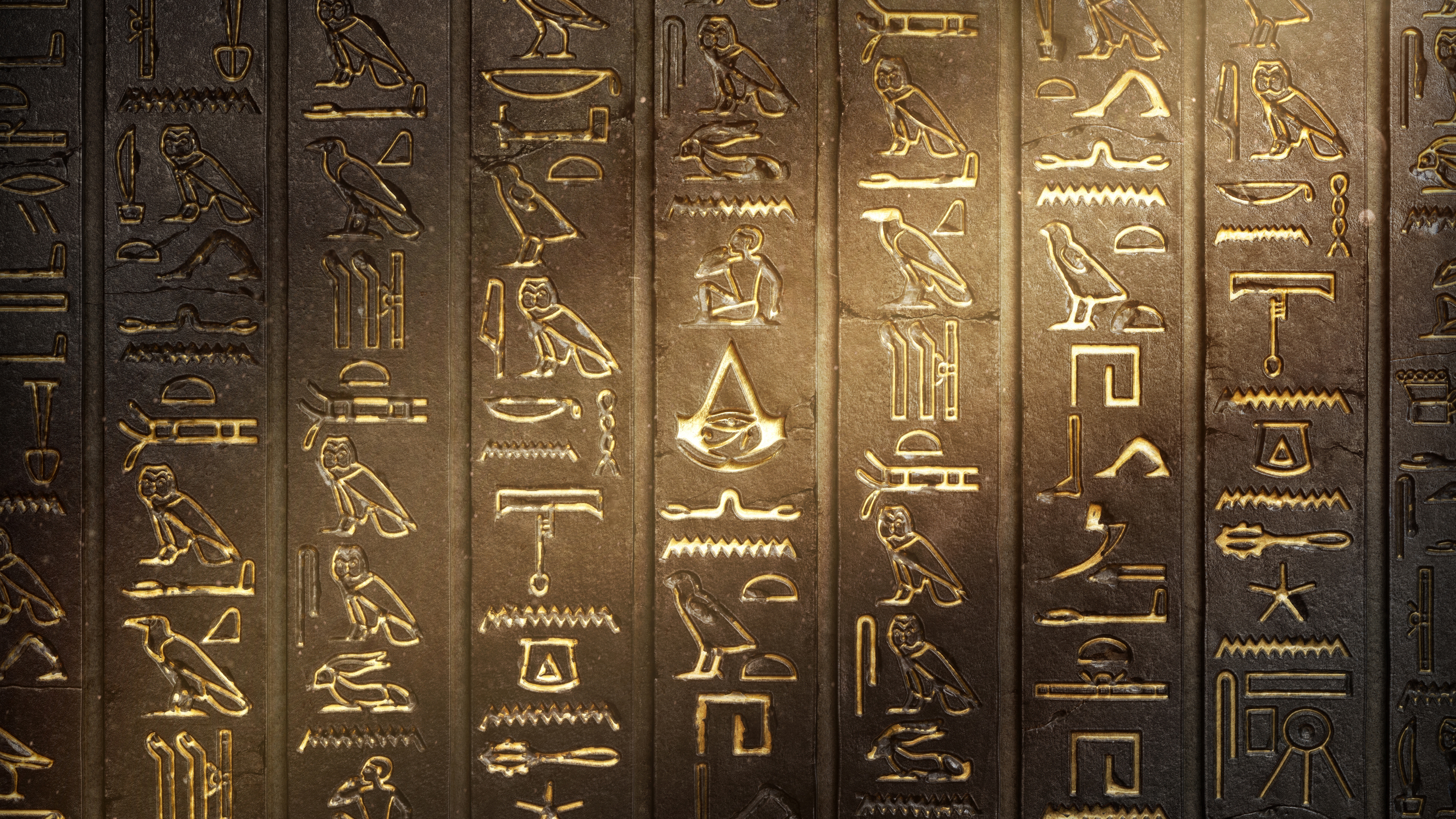 Free download Game CG Assassin's Creed Wall Hieroglyphs Engraving Symbols Origin 8K Wallpaper, Wallpaper(s) website provided.