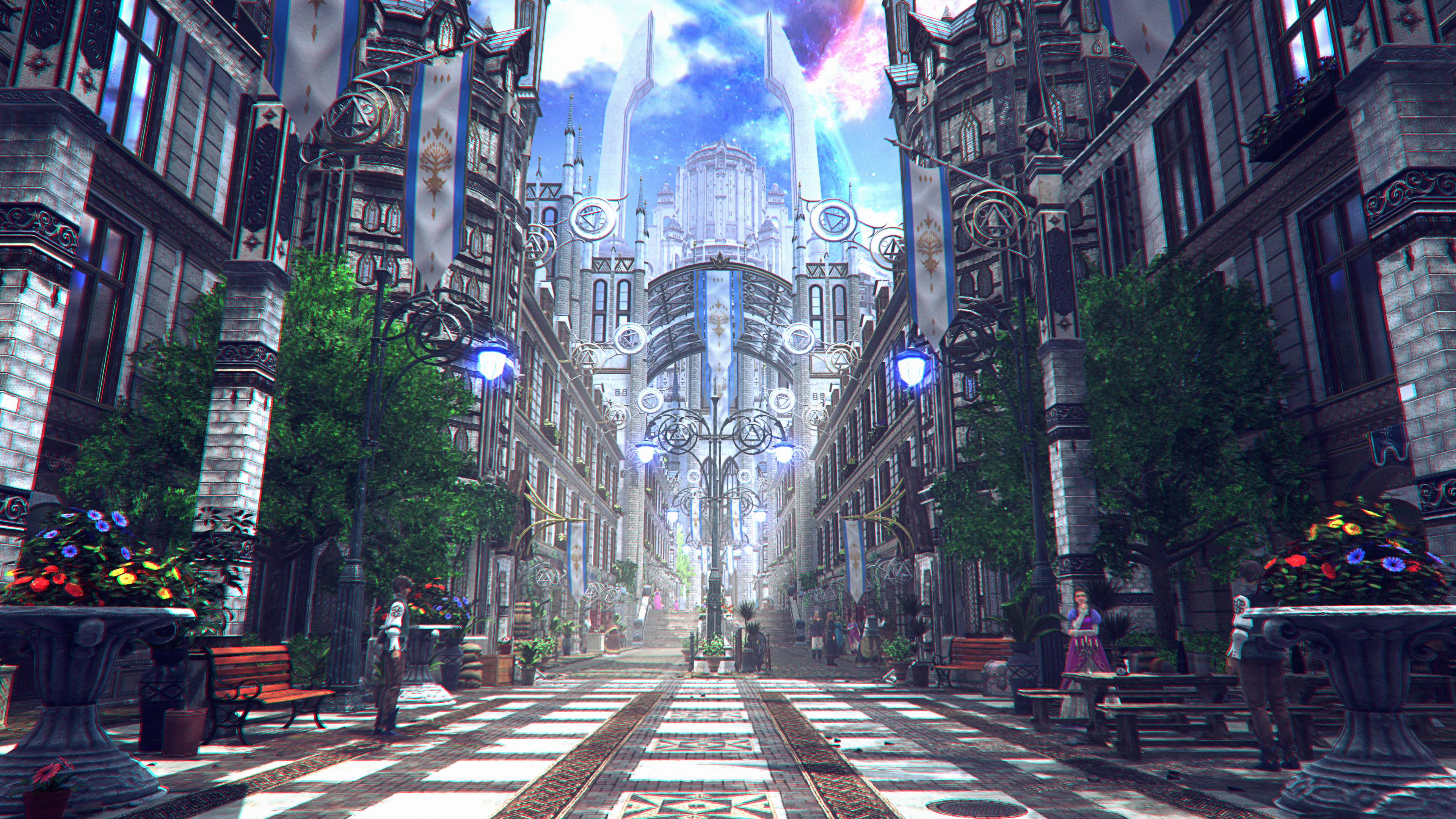 Free download Star Sea Divine Power Square Architecture 4K Wallpaper, Wallpaper(s) website provided.