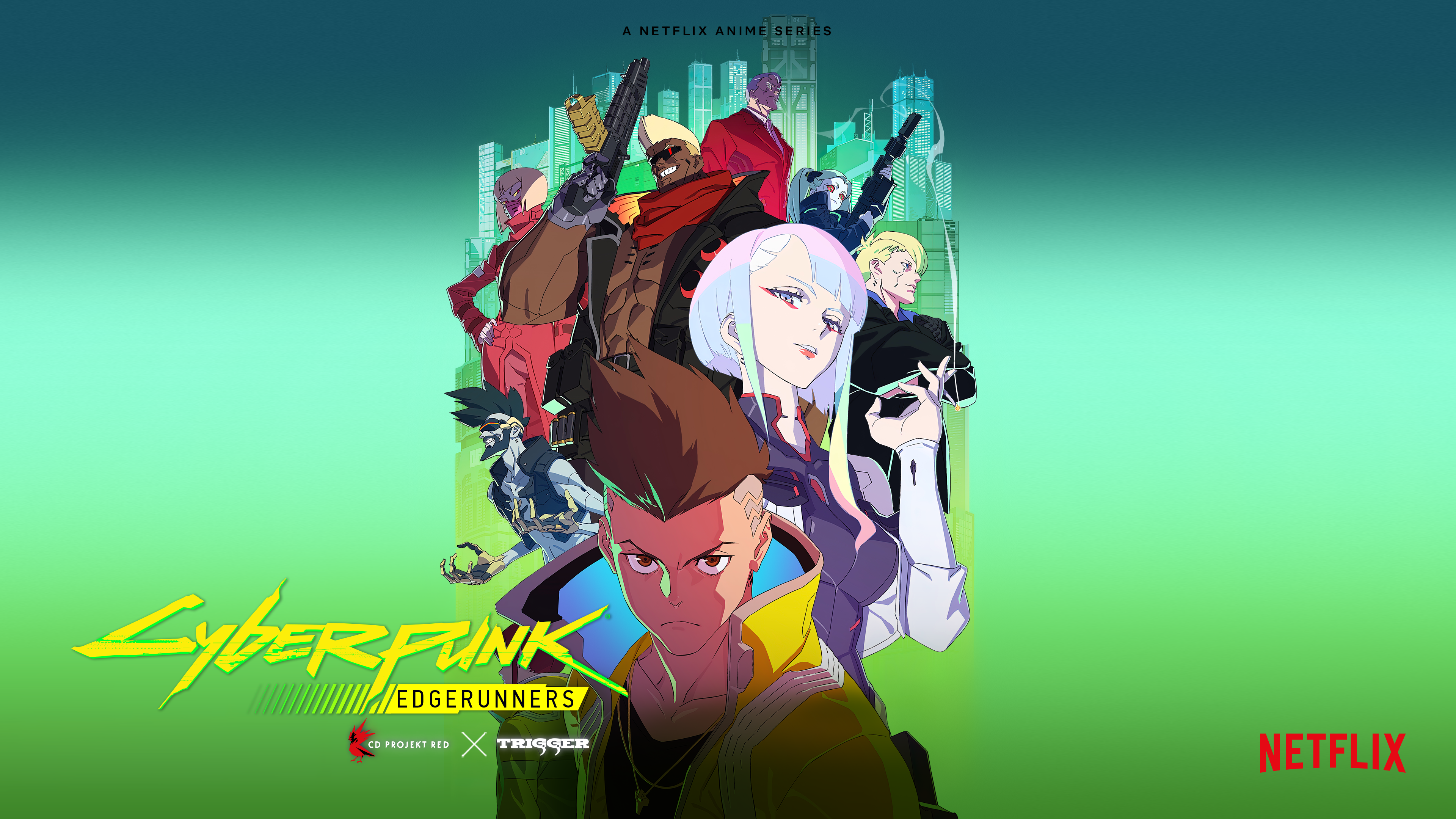 Free download Kiwi Cyberpunk TV Series Anime Trigger Anime Boy Girl Simple Background 4K Wallpaper, Wallpaper(s) website provided.
