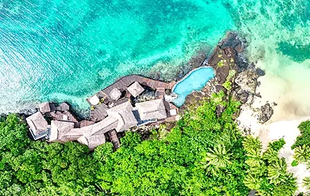Free download Photography Landscape Aerial View Water Beach Nature Trees Bungalow Resort Sand Rocks Swimming Pool Forest Computer Wallpaper 4K Wallpaper, Wallpaper(s) website provided.