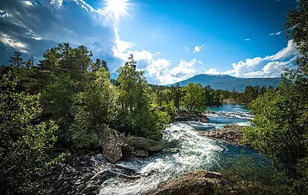 Free download Nature River Landscape Computer Wallpaper 4K Wallpaper, Wallpaper(s) website provided.