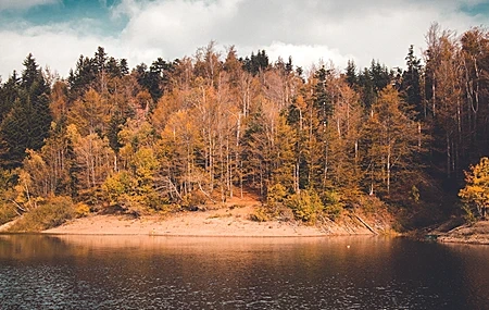 Free download Landscape Season Leaves Lake Nature Sky Cloud Water Tree Computer Wallpaper 4K Wallpaper, Wallpaper(s) website provided.