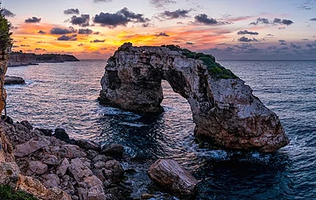Free download Nature Landscape Sky Arch Rock Coast Ocean Cloud Island Computer Wallpaper 4K Wallpaper, Wallpaper(s) website provided.