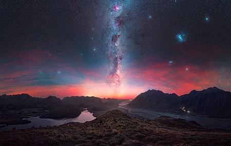 Free download photography landscape nature mountains new zealand stars milky way lake sky night night view water computer wallpaper 4K wallpaper, Wallpaper(s) website provided.