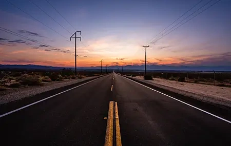 Free download Road Sunset Desert Clouds Sunshine Sunset Computer Wallpaper 4K Wallpaper, Wallpaper(s) website provided.