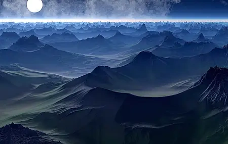 Free download Mountain Night Abstract AI Art Nature Landscape Abstract Computer Wallpaper 4K Wallpaper, Wallpaper(s) website provided.