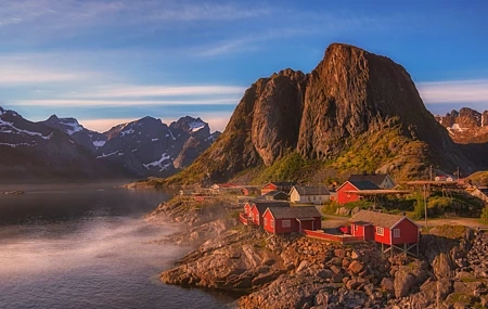 Free download Landscape Nature Mountains Norway Islands Computer Wallpaper 4K Wallpaper, Wallpaper(s) website provided.