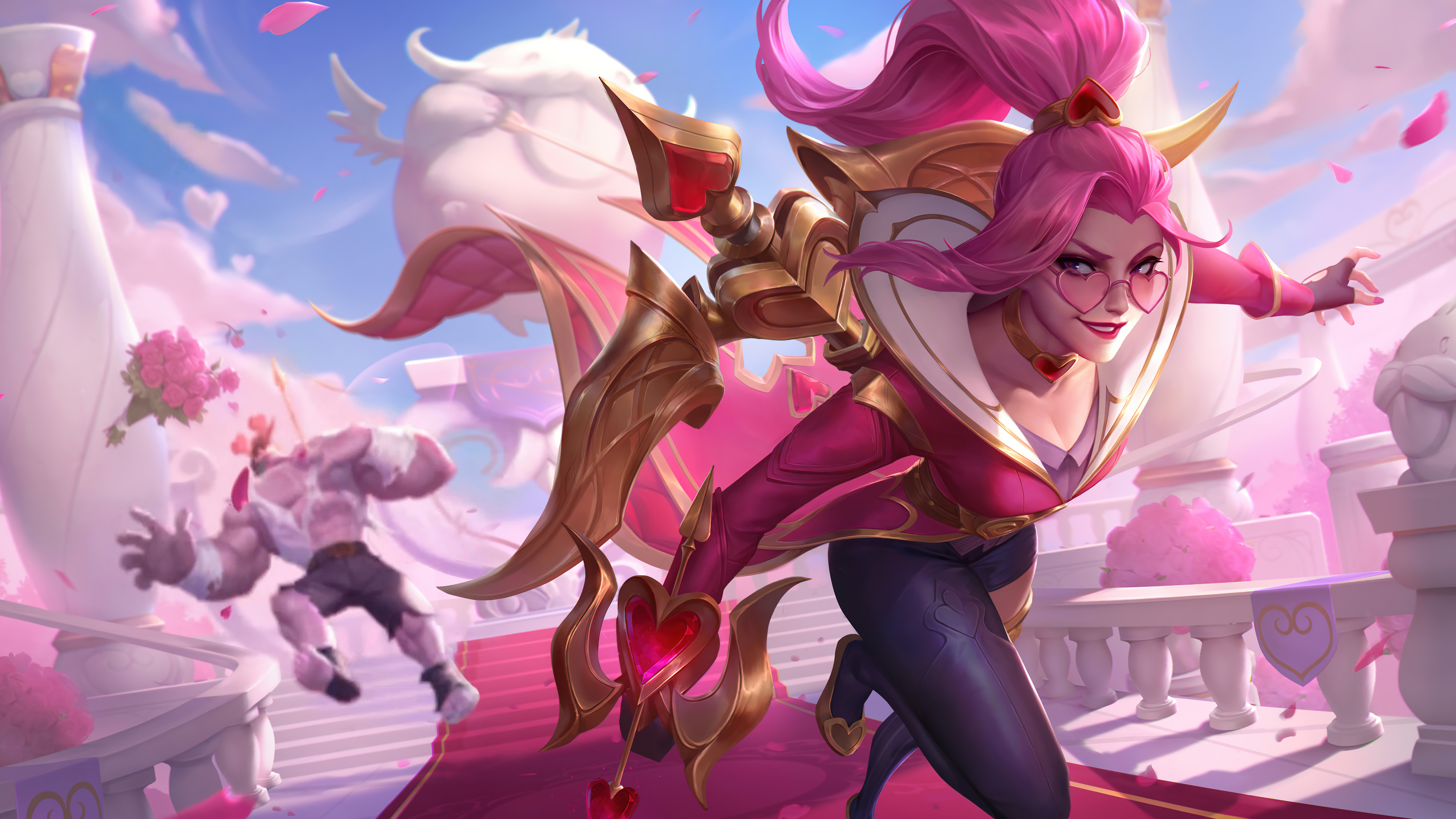 Free download League of Legends Game CG Character Valentine's Day Pink Wild Rift 8K Wallpaper, Wallpaper(s) website provided.