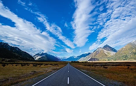 Free download photography landscape new zealand nature sky fog road mountain fog computer wallpaper 4K wallpaper, Wallpaper(s) website provided.
