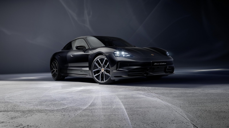 Free download Porsche Taycan 4S Black Edition 2025 5K Black cars, Wallpaper(s) website provided.