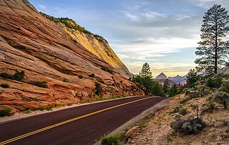 Free download Road Landscape Rocks Asphalt Outdoor Nature Computer Wallpaper 4K Wallpaper, Wallpaper(s) website provided.