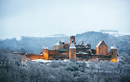 Free download Castle Landscape Winter Trees Snow Computer Wallpaper 4K Wallpaper, Wallpaper(s)
