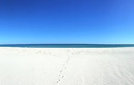 Free download Beach Sea Sky Nature Beach Landscape Footprints Blue Computer Wallpaper 4K Wallpaper, Wallpaper(s)