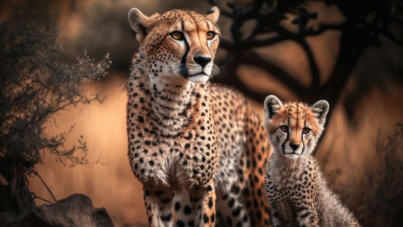 Free download Cheetah Cheetah cub AI art, Wallpaper(s) website provided.
