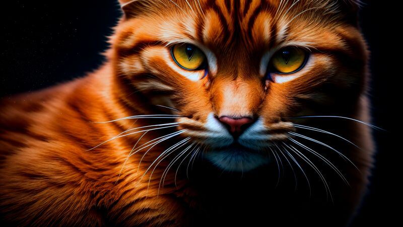 Free download Cat Closeup AI art, Wallpaper(s) website provided.