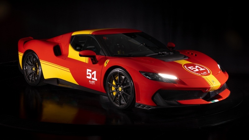 Free download Piloti Ferrari 296 Speciale 2025 5K 8K Red cars Dark background, Wallpaper(s) website provided.