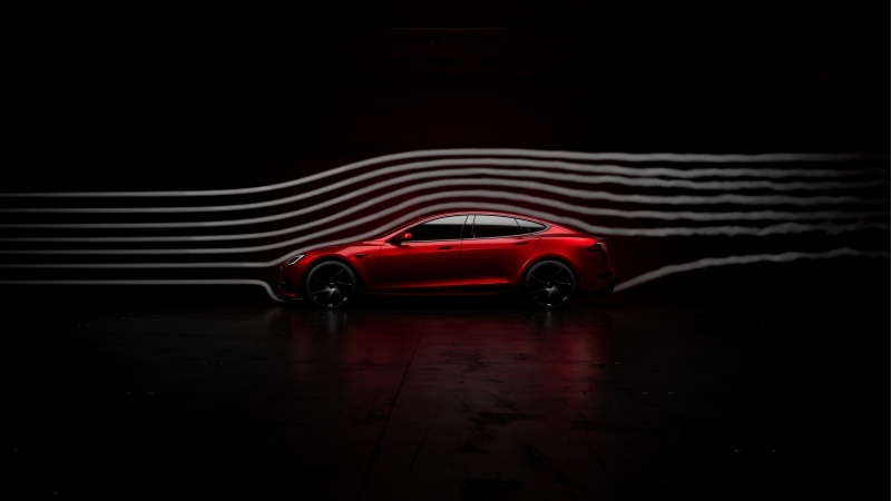 Free download Tesla Model S Plaid 2025 Dark background Red cars Tesla Model S, Wallpaper(s) website provided.