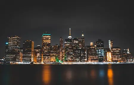 Free download City Lights Cityscape Night Building Neon Landscape Computer Wallpaper 4K Wallpaper, Wallpaper(s) website provided.