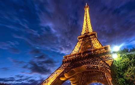 Free download photography cityscape france paris eiffel tower night lights architecture sky clouds computer wallpaper 4K wallpaper, Wallpaper(s)