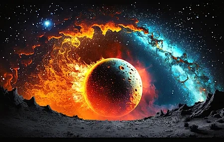 Free download art illustration planet nebula space star galley computer wallpaper 4k wallpaper, Wallpaper & 7wallpaper