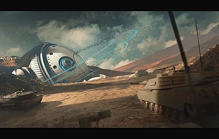 Free download Sci-Fi Space Tank Military Sphere Desert Abstract Game Future Computer Wallpaper 4K Wallpaper, Wallpaper & 7wallpaper