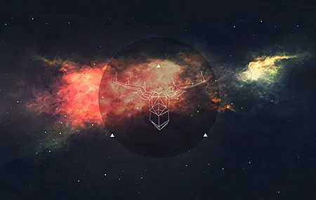 Free download space wireframe deer minimalism vector abstract abstract space art ai art circle nebula computer wallpaper 4K wallpaper, Wallpaper & 7wallpaper