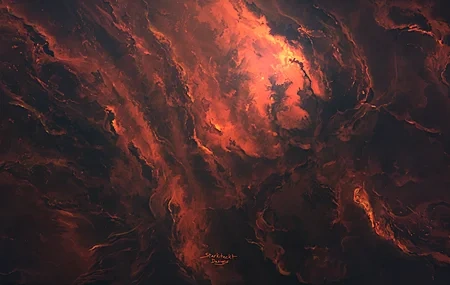 Free download Space Orange Background Abstract Space Art AI Art Computer Wallpaper 4K Wallpaper, Wallpaper(s)