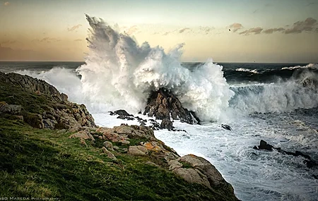 Free download Sea Rocks Waves Horizon Water Coast Nature Computer Wallpaper 4K Wallpaper, Wallpaper(s)