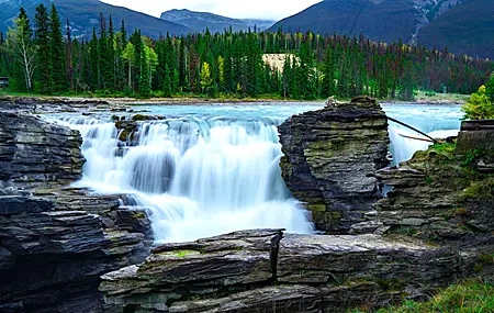 Free download Nature Waterfall Rock Forest Sky Computer Wallpaper 4K Wallpaper, Wallpaper(s)