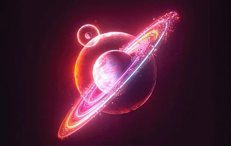 Free download Space AI Art Planet Planetary Rings Computer Wallpaper 4K Wallpaper, Wallpaper & 7wallpaper