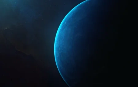 Free download space blue planet space art ai art cyan, Wallpaper & 7wallpaper