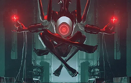 Free download AI Art Neon Surrealism Fantasy Art Futurism Cube Light Dark Science Fiction, Wallpaper & 7wallpaper