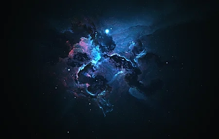 Free download space art AI art space blue, Wallpaper & 7wallpaper
