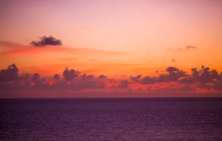 Free download sea ​​orange sky nature horizon sunset computer wallpaper 4K wallpaper, Wallpaper(s)