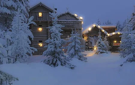 Free download snow forest winter cabin healing computer wallpaper 4K wallpaper, Wallpaper(s)