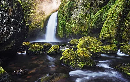 Free download Forest Green Waterfall Moss River Computer Wallpaper 4K Wallpaper, Wallpaper(s)