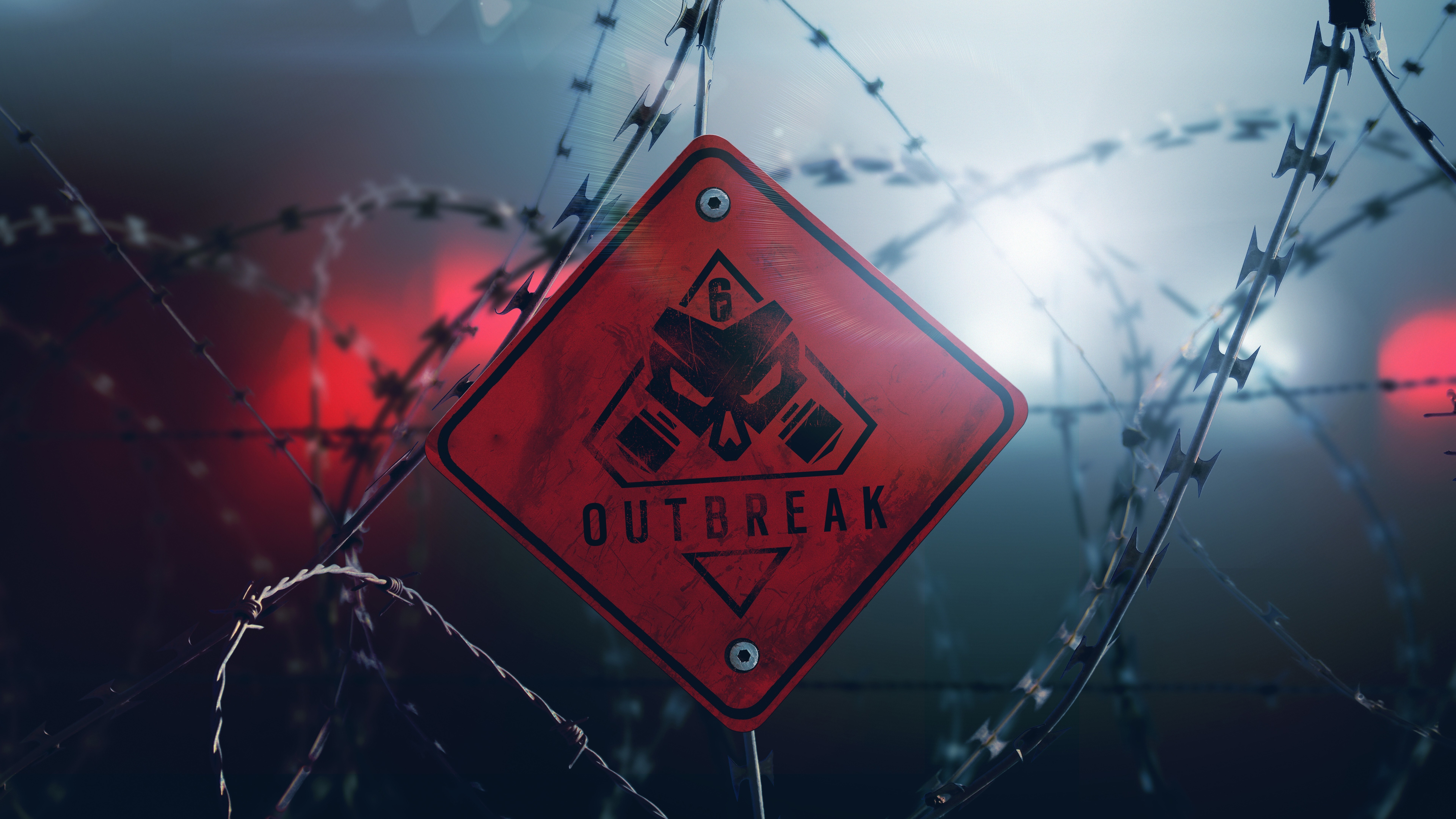 Free download rainbow siege player game CG sign barbed wire depth of field 8K wallpaper, Wallpaper & 7wallpaper
